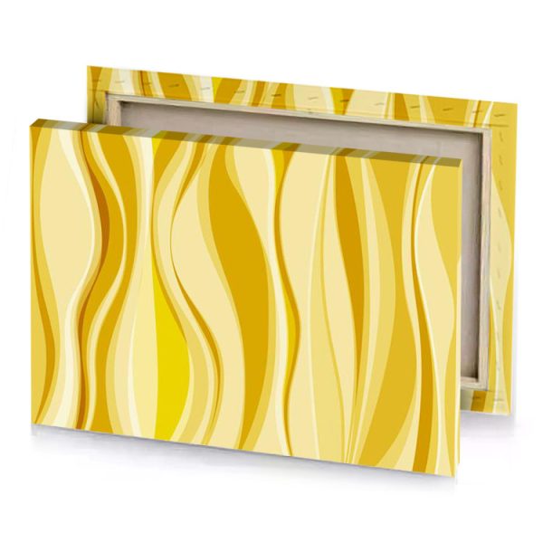 a yellow background with wavy lines golden rod canvas - Image 4