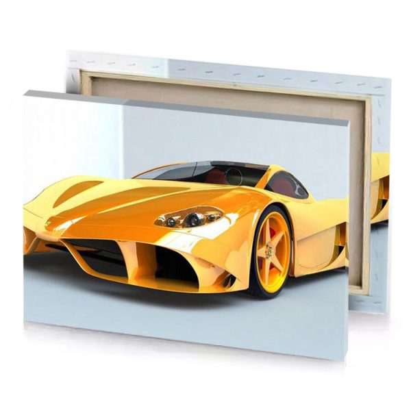 a yellow car is shown in this image tangerine canvas - Image 4