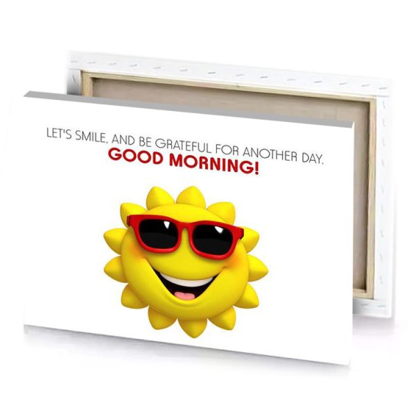 a yellow sun with sunglasses and smile canary canvas - Image 4