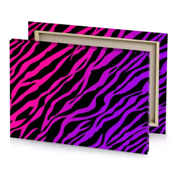 a zebra print pattern in pink and purple shocking canvas - Image 4