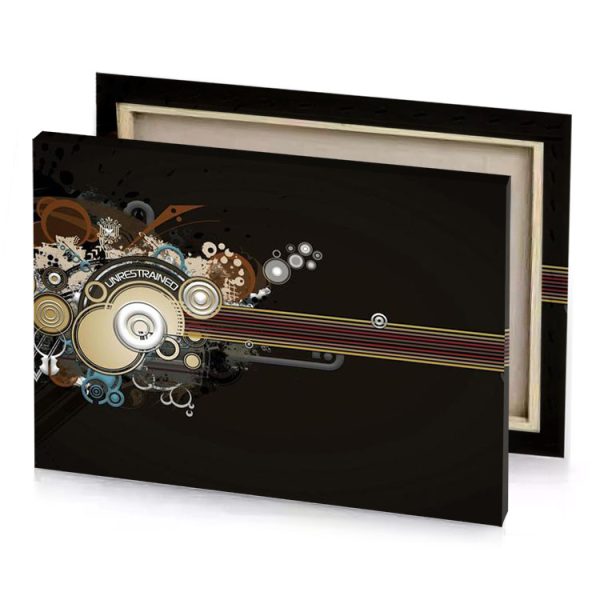 abstract background with a black and gold stripe silver canvas - Image 4