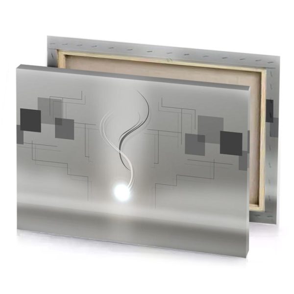 abstract background with squares and lines vector silver canvas - Image 4