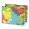 an apple logo is shown in a colorful pattern banana yellow canvas - Image 4