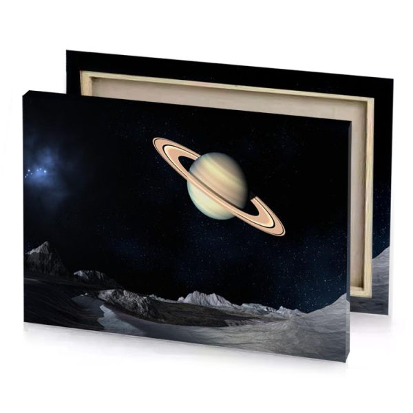 an artist s impression of saturn tan canvas - Image 4