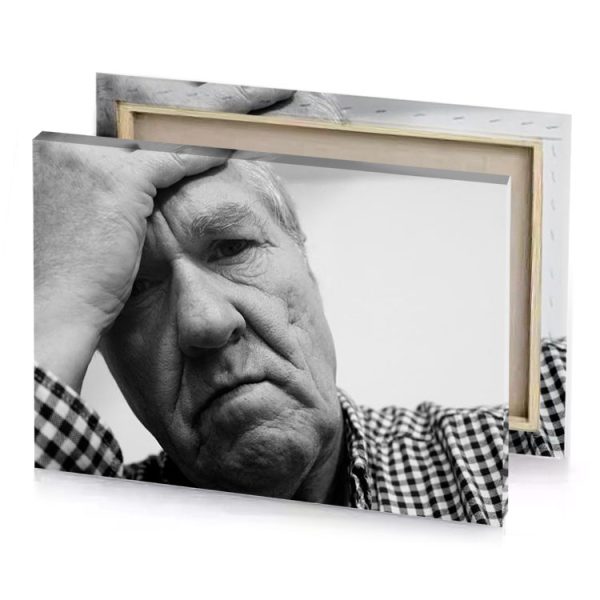 an older man with a concerned look platinum canvas - Image 4