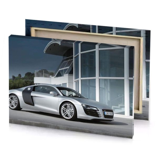 audi r1 concept car silver canvas - Image 4
