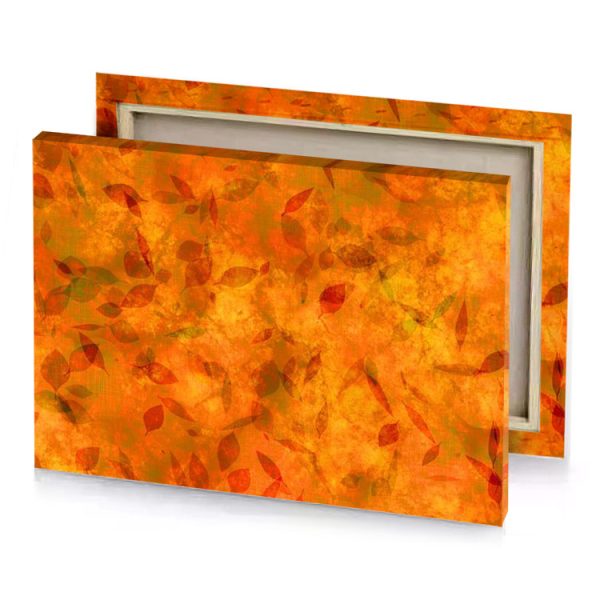 autumn leaves fabric by the yard on spoonflower custom tangerine canvas - Image 4