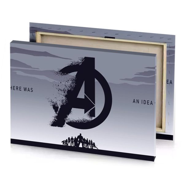 avengers logo the hd smoky black canvas - Image 4
