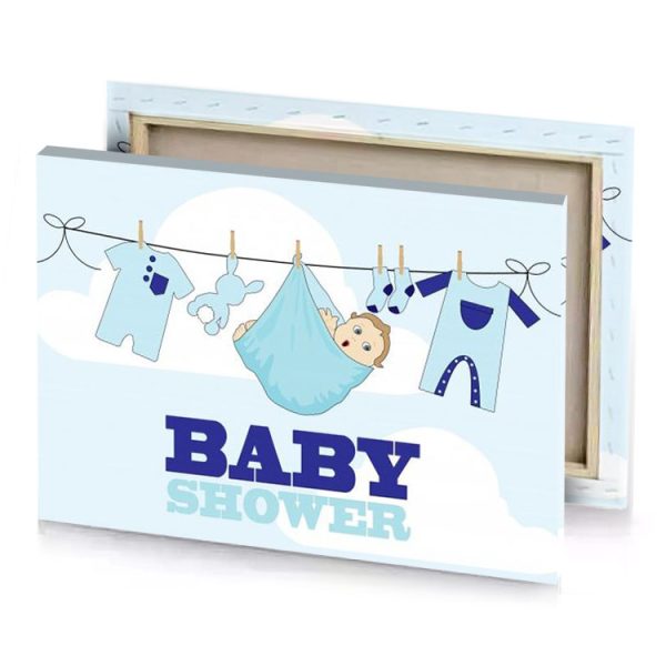 baby shower dark cornflower blue canvas - Image 4