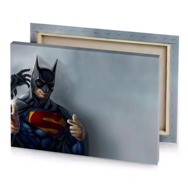 batman and superman wallpapers light slate gray canvas - Image 4