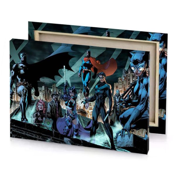 batman and the outsiderss charcoal canvas - Image 4