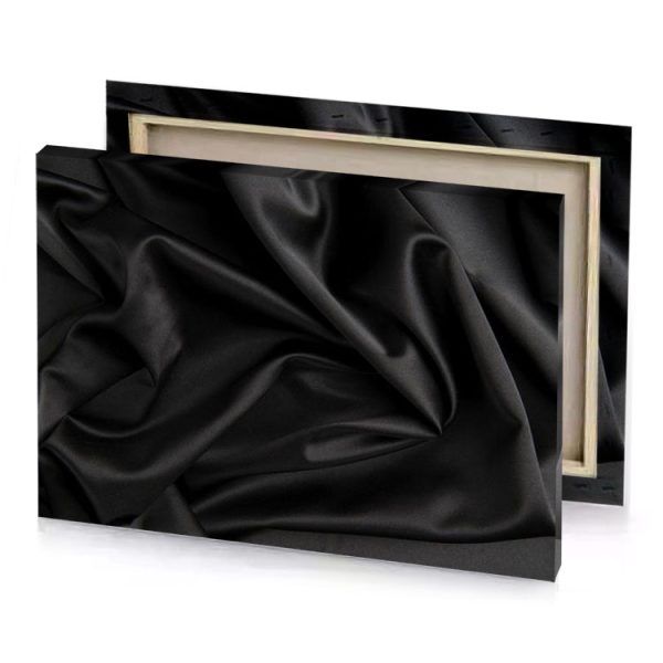 black silk fabric smoky canvas - Image 4