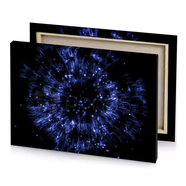 blue fireworks exploding in the dark midnight canvas - Image 4