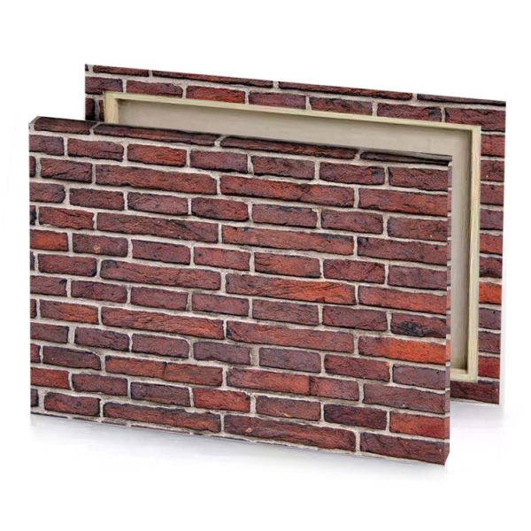 brick wall texture garnet canvas - Image 4
