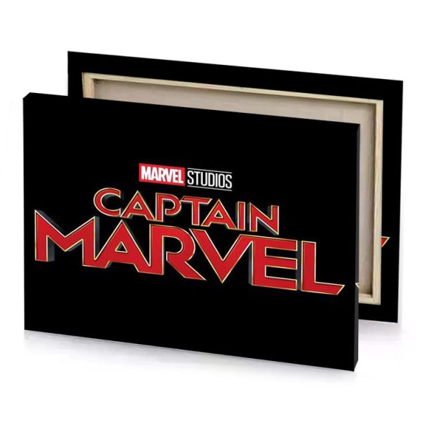 captain marvel logo firebrick canvas - Image 4