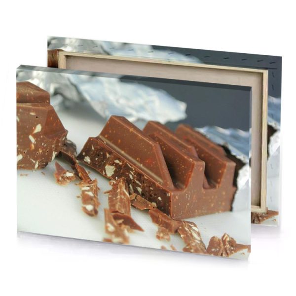 chocolate bars with and nuts on top garnet canvas - Image 4