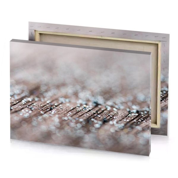 close up of sparkling glitter silver canvas - Image 4