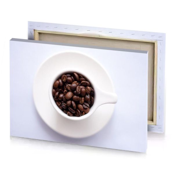 coffee beans in a white cup zinnwaldite brown canvas - Image 4