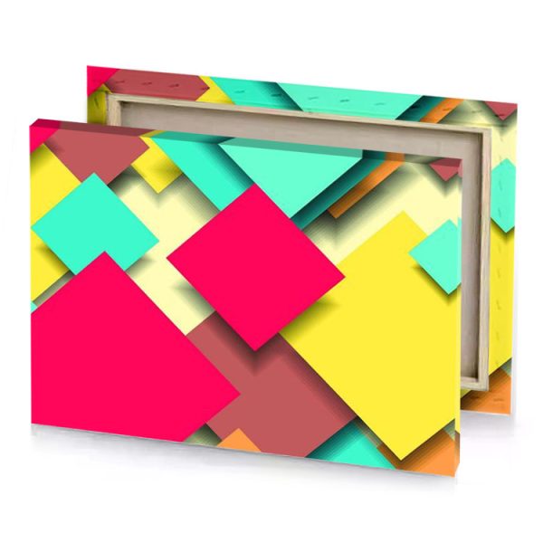 colorful geometric pattern raspberry canvas - Image 4