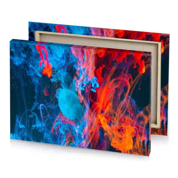 colorful paint in water turquoise blue canvas - Image 4