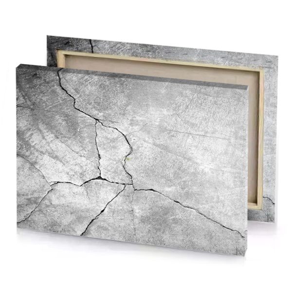 cracked concrete wall texture background silver canvas - Image 4