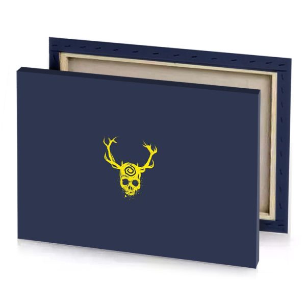 deer skull wallpapers canary yellow canvas - Image 4