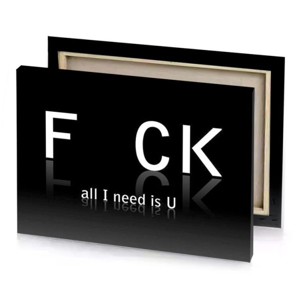 f ck all reds white smoke canvas - Image 4