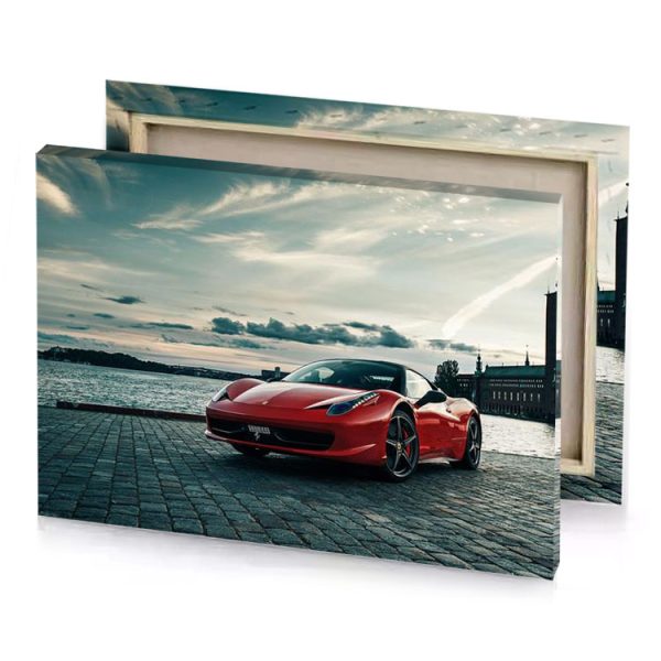 ferrari sports car red burgundy canvas - Image 4