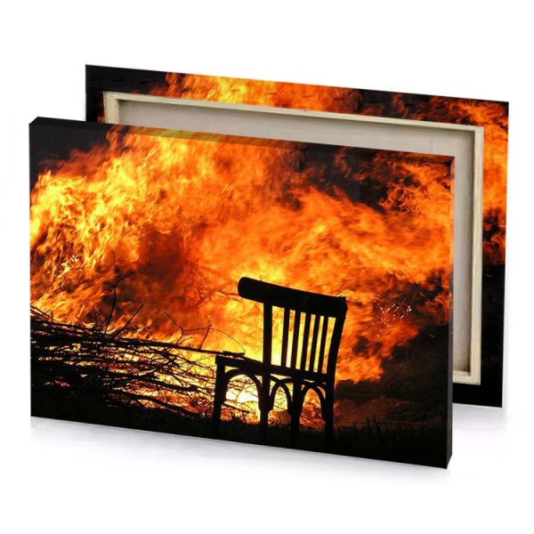 fire in the background tangerine canvas - Image 4