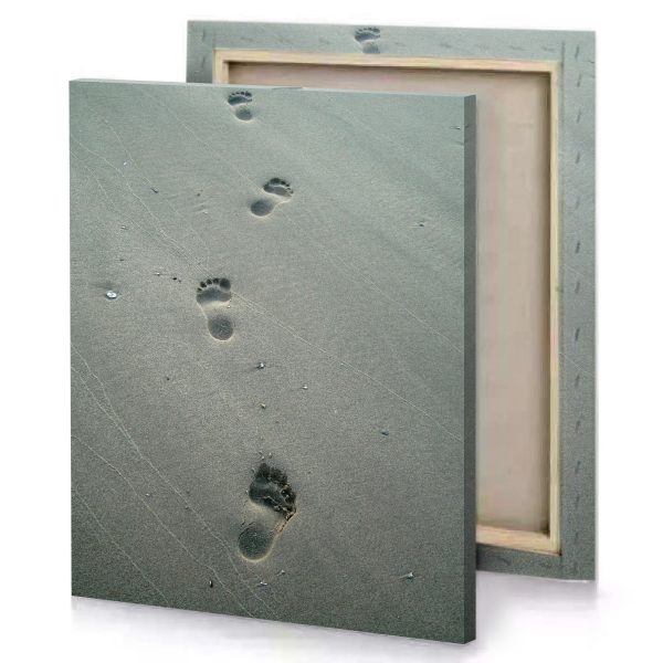 footprints in the sand bistre canvas - Image 4