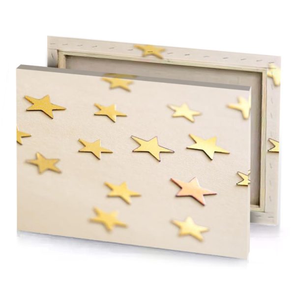 gold stars on a white background navajo canvas - Image 4
