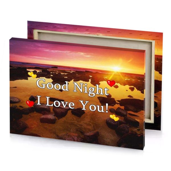 good night love quotes chocolate canvas - Image 4