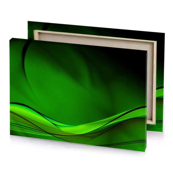 green abstract background canvas - Image 4