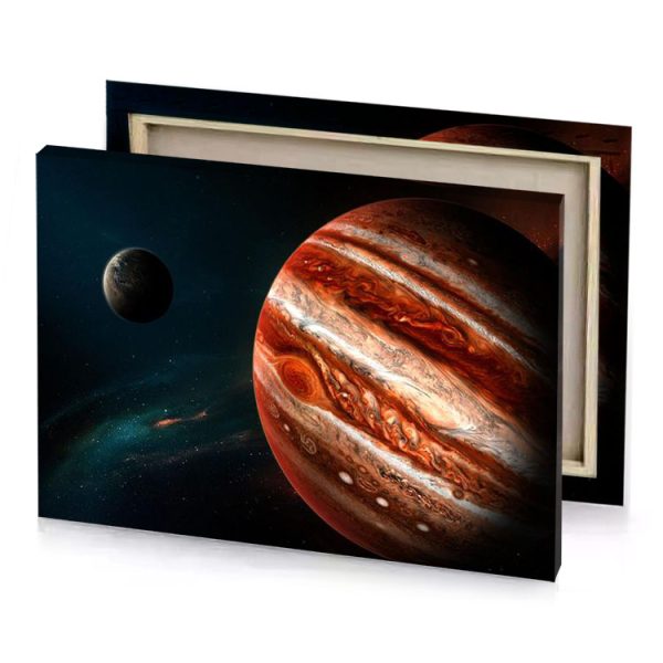 jupiter and its two moons saddle brown canvas - Image 4