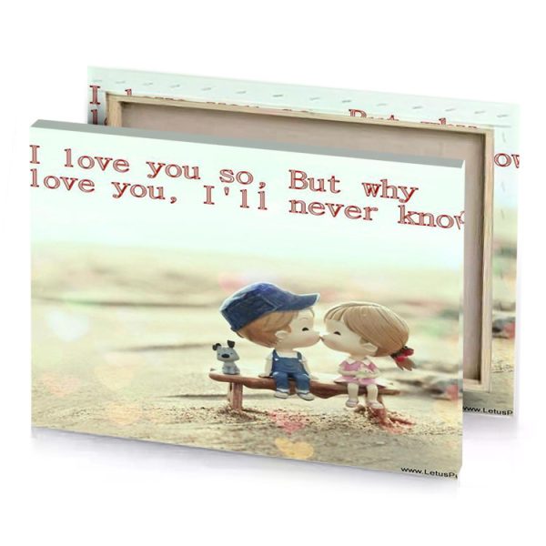 love quotes for him and her charcoal canvas - Image 4