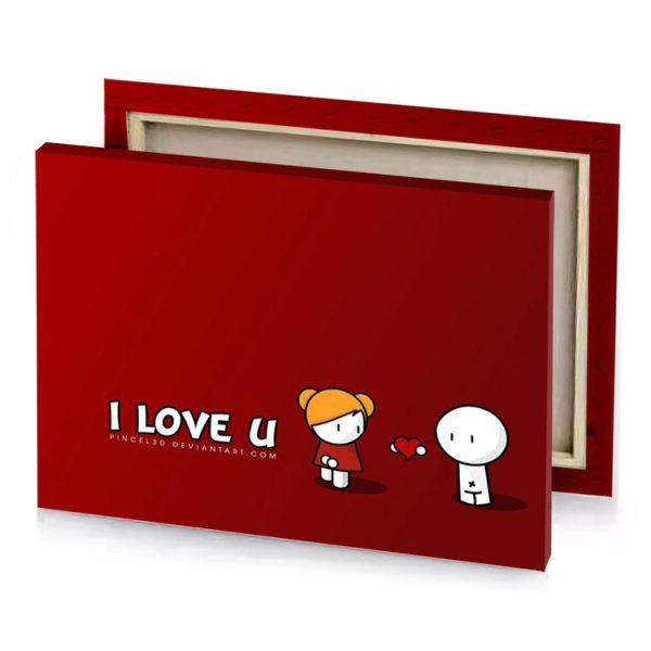 love wallpapers yellow orange canvas - Image 4