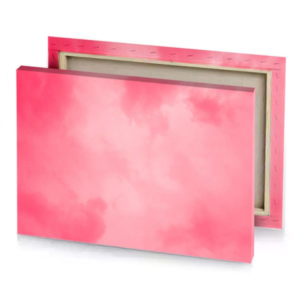 pink sky background with clouds light canvas - Image 4