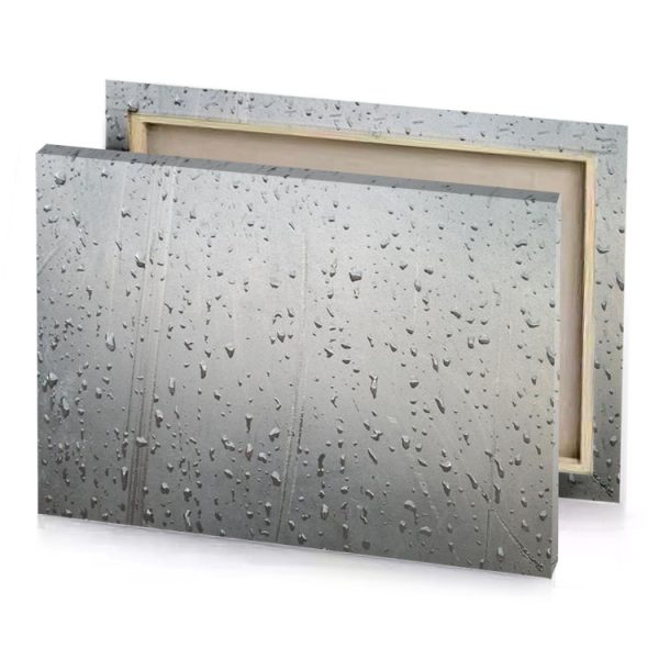 rain drops on a window silver canvas - Image 4
