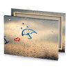rain drops on a window with blue umbrella tan canvas - Image 4