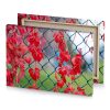 red leaves on a chain link fence spanish canvas - Image 4