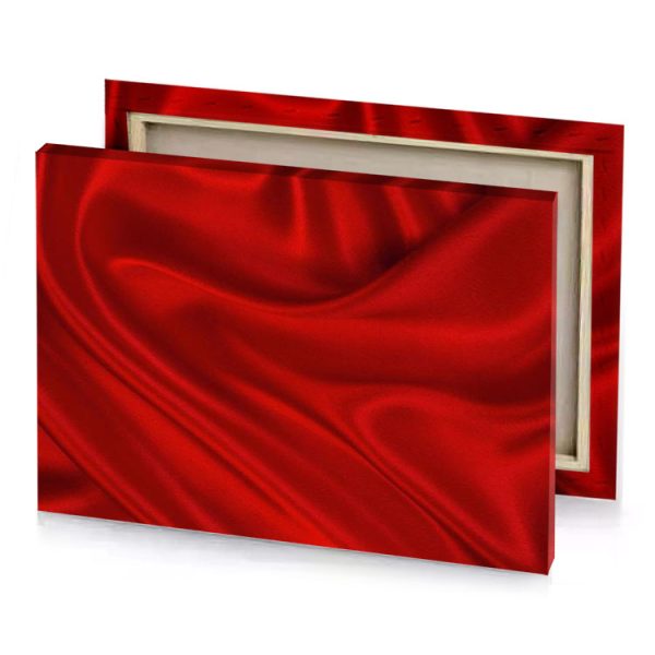 red silk fabric dark canvas - Image 4
