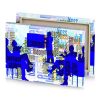 silhouettes of people sitting in a circle with the words blue canvas - Image 4