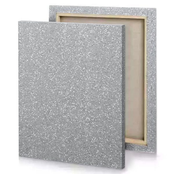 silver glitter texture background dark gray canvas - Image 4