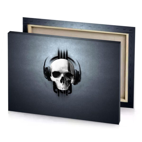 skull wallpapers slate gray canvas - Image 4