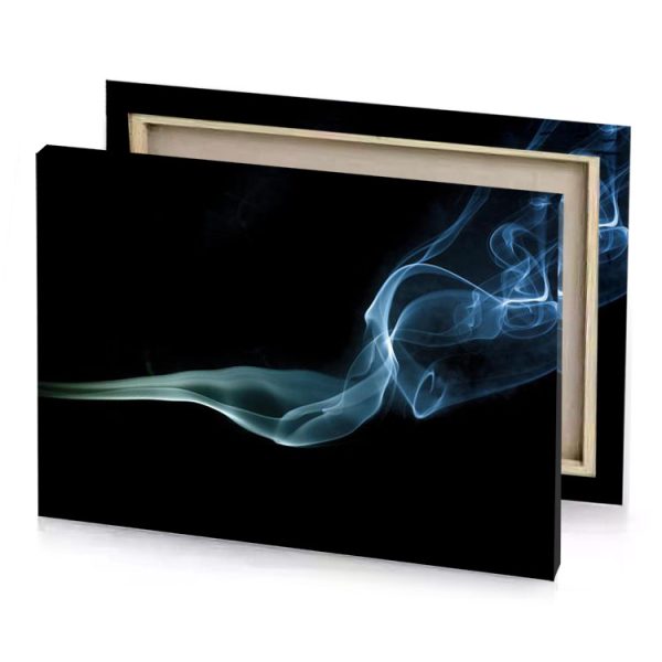 smoke on black background blue sapphire canvas - Image 4