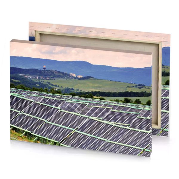 solar panels on a roof glaucous canvas - Image 4