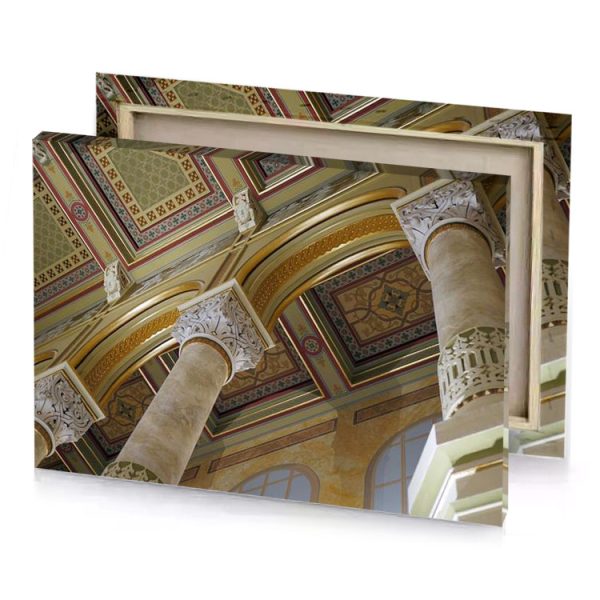 the ceiling of mosque in old city damascus camouflage green canvas - Image 4