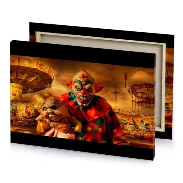 the clowns of circus maroon canvas - Image 4