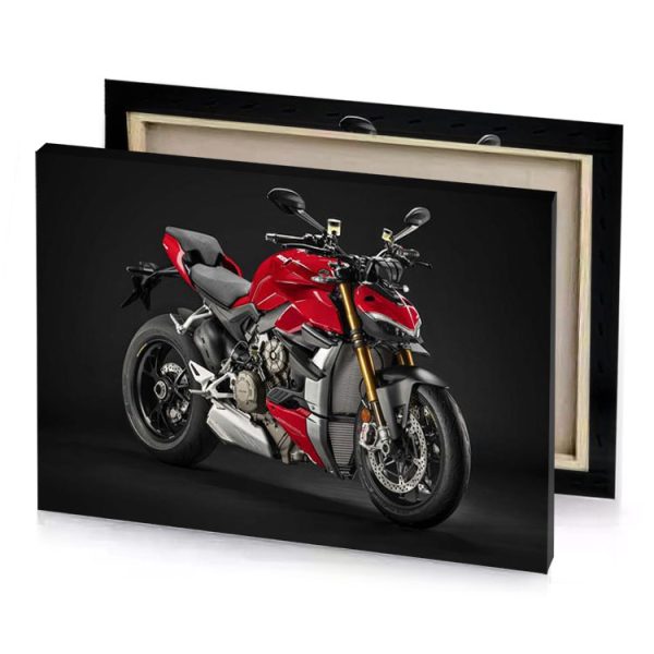 the duc is a very powerful motorcycle brown canvas - Image 4