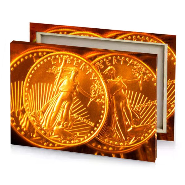 the gold eagle coin carrot orange canvas - Image 4